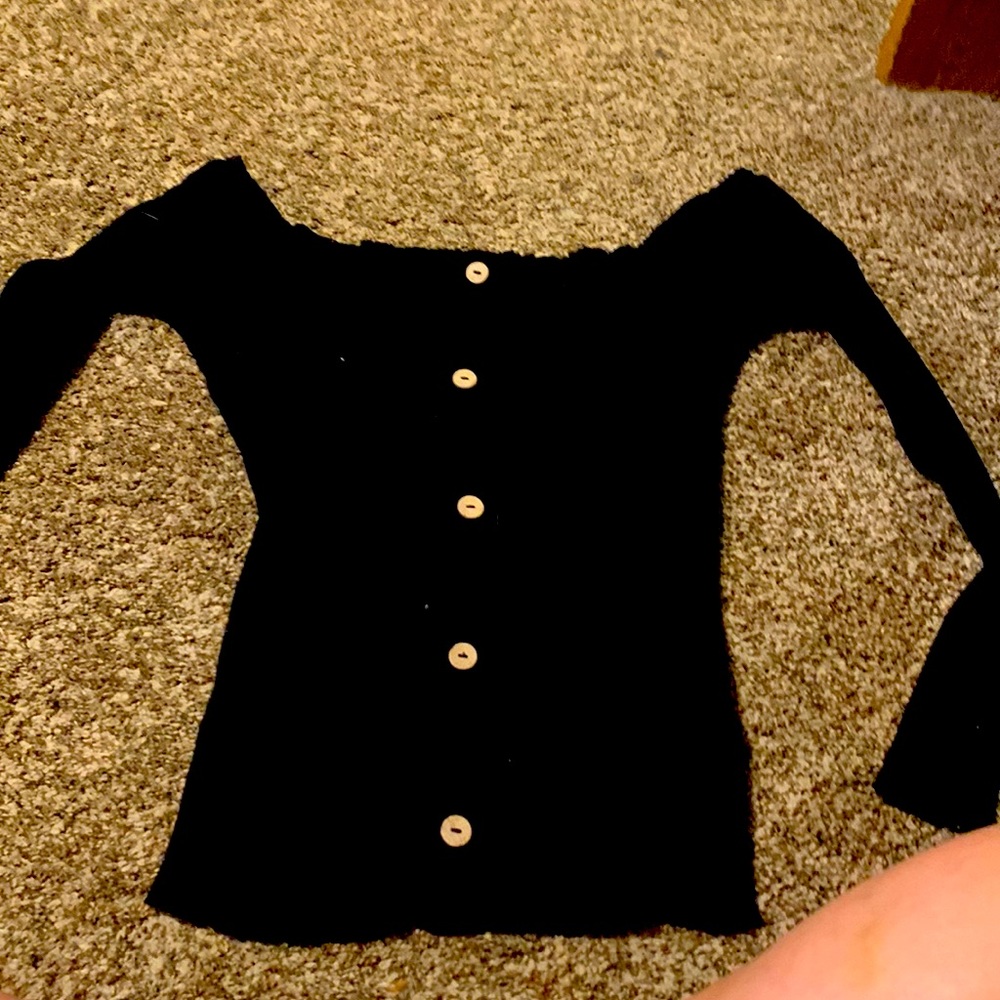Off the shoulder long sleeve it is skin tight just how it should be ig